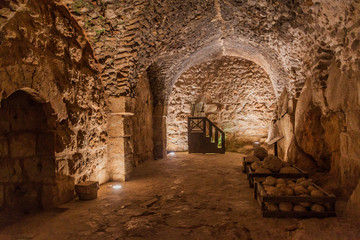 Wall Mural - AJLOUN, JORDAN - MARCH 22, 2017: Interior of Rabad castle in Ajloun, Jordan.