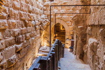 Wall Mural - AJLOUN, JORDAN - MARCH 22, 2017: Interior of Rabad castle in Ajloun, Jordan.