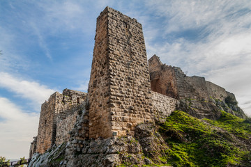 Canvas Print - Ruins of Rabad castle in Ajloun, Jordan.