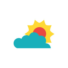 Wall Mural - Summer sun and cloud vector design