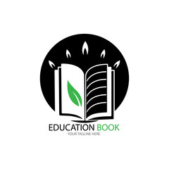 Book Education Logo Template vector illustration design