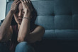 © panitan - panic attacks alone young woman sad fear stressful depressed emotion.crying begging help.stop abusing domestic violence,person with health anxiety,people bad frustrated exhausted feeling down