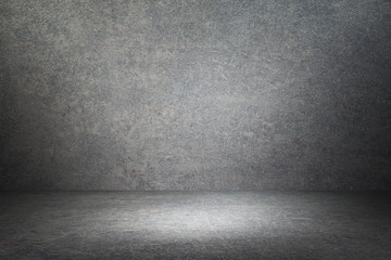 Wall Mural - black background for product show with elegant light , dark and gray abstract wall and studio room g