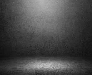 Wall Mural - black background for product show ,dark and gray abstract wall and studio room gradient background.s