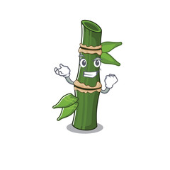 Sticker - Happy confident Successful bamboo cartoon character style