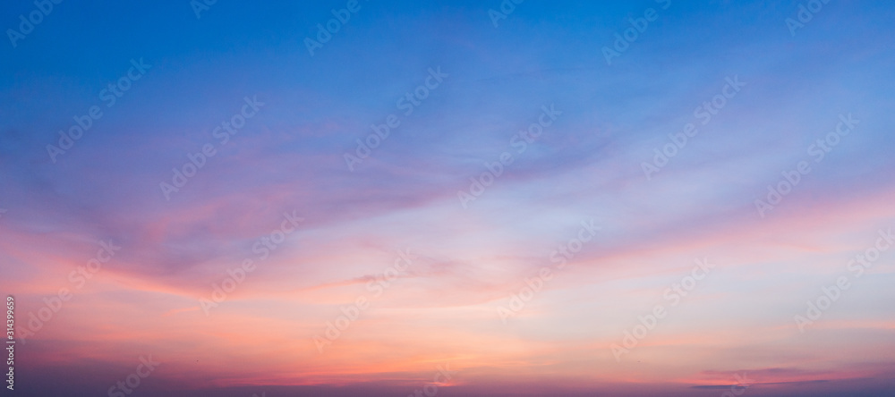 sunset sky with clouds background - obrazy, fototapety, plakaty 