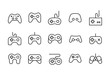 Icon set of gamepad.
