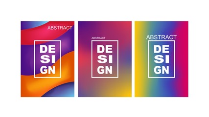 Wall Mural - Artistic covers design. Creative colors backgrounds. Trendy futuristic design for corporate business annual report book cover brochure flyer poster. vector template