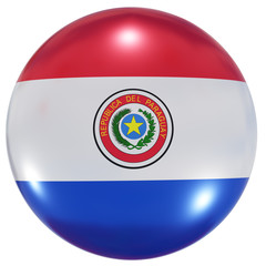Paraguay national flag button