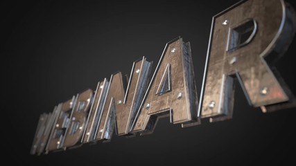 Wall Mural - Webinar intro outro text banner. Webinar title reveal.