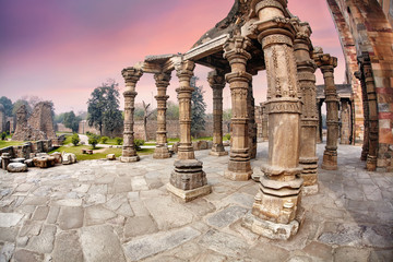 Qutub Minar ruins in New Delhi, India