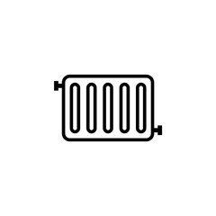 Wall Mural - Heating radiator outline icon. Clipart image isolated on white background