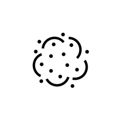 Wall Mural - dust black icon. clipart image isolated on white background