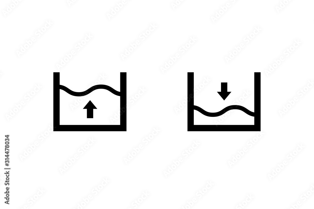 Water level sensor icon. Clipart image isolated on white background ...