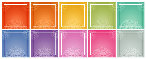 Wall Mural - Background template with mandala designs