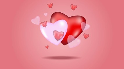 Wall Mural - love background motion graphics animation