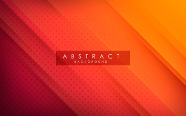 Wall Mural - modern abstract gradient orange and purple background concept with gold line and dots decoration