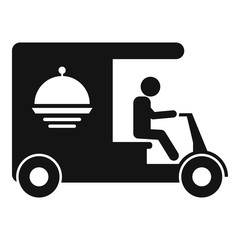 Canvas Print - Fast food delivery icon. Simple illustration of fast food delivery vector icon for web design isolated on white background