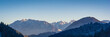 Berge in den Alpen im Winter - Panorama