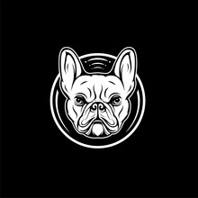 Head Dog Logo, Vector And Illustration In Circle