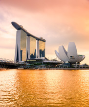 Singapore City Skyline.