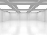 Fototapeta Perspektywa 3d - Futuristic White Architecture Design Background