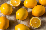 Fototapeta  - Raw Yellow Organic Meyer Lemons