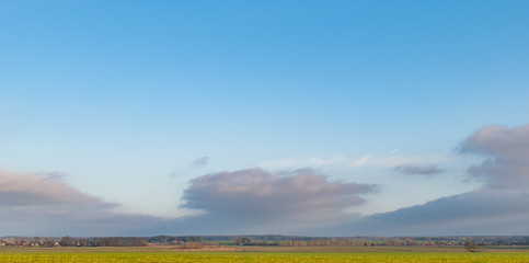 Canvas Print -  Fragment of the evening sky with clouds