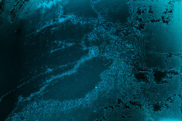 Canvas Print - Abstract ice textured background in petrol