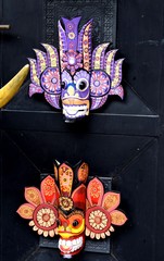 Wall Mural - The most popular souvenir in Sri Lanka is a mask. This item may have other purposes: to scare away evil spirits, dangerous animals and heal.