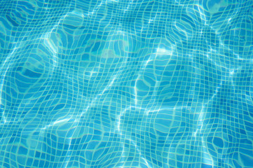 Sticker - Bright blue bottom of swimming pool