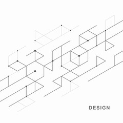 Abstract geometric technological background. Vector creative design.