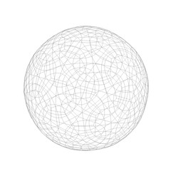 Wall Mural - render lines globe