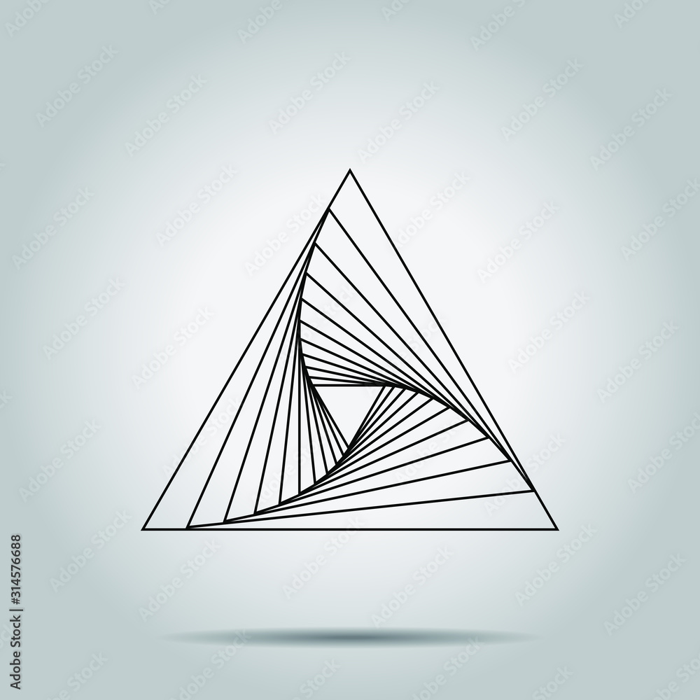 Black vector shape in triangle form. Geometric art. Design element for  logo, tattoo, sign, symbol, template, web pages, posters, monochrome  pattern and abstract background Stock Vector | Adobe Stock, image size:1000x1000