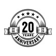 20 years anniversary celebration logotype. Vector and illustration.