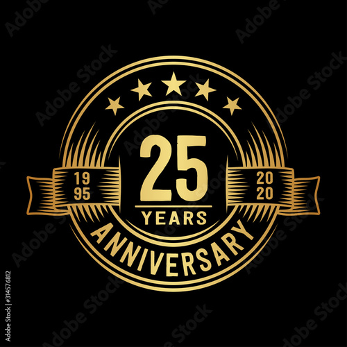 Fotografía 25 years anniversary celebration logotype