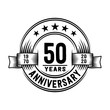 50 years anniversary celebration logotype. Vector and illustration.