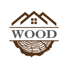 Sticker - Wood grain Logo