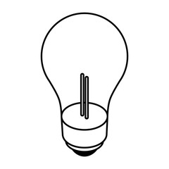 Sticker - light bulb on white background