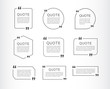© Alano Design - Quote template set. Quote speech box. Vector illustration