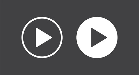 Play button icon. Vector illustration. 