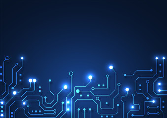 Wall Mural - circuit board technology background