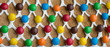 gingerbread house roof with sweets closeup