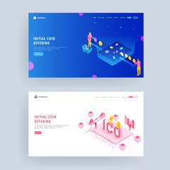 Wall Mural - business people cryptocurrency exchange to ico token with observing the hike or whop of crypto value