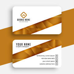 Wall Mural - white and golden business card design template