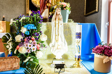 Statue Of Our Lady Of Grace Virgin Mary In The Church.
