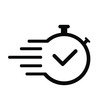 © Metaverse - Time icon. Fast time symbol. Isolated vector illustration.