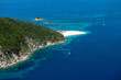 Marathonisi Island aerial shot, Zakynthos Greece