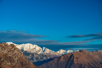 Winter sunset from an alpine peak of Friuli-Venezia Giulia