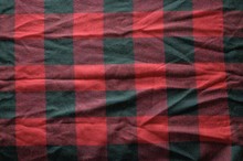 Closeup Of A Red And Black Flannel